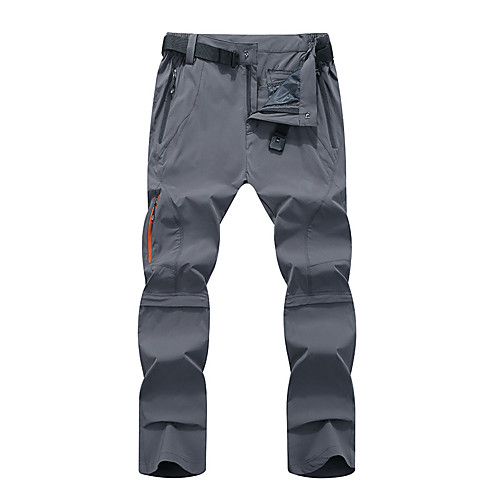 

Men's Convertible Pants / Zip Off Pants Summer Outdoor Breathable Quick Dry Anatomic Design Sweat-wicking Pants / Trousers Bottoms Black Army Green Grey Khaki Camping / Hiking Hunting Fishing L XL