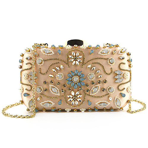 

Women's Bags Polyester Evening Bag Chain Floral Print Wedding Party Event / Party Evening Bag Wedding Bags Wine Black Blue Champagne