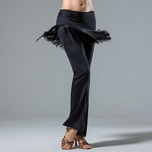 

Latin Dance Pants Tassel Women's Performance Natural 100% Polyester Terylene