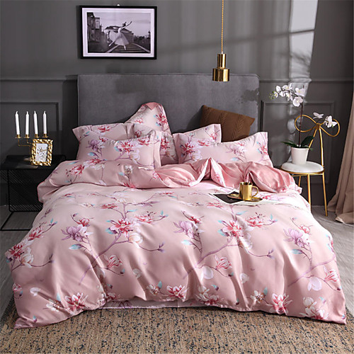 

Duvet Cover Sets Solid Colored / Floral / Botanical Poly / Cotton Printed 4 PieceBedding Sets