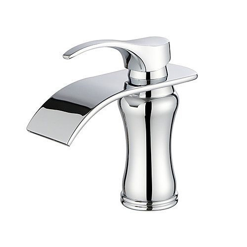 

Bathroom Sink Faucet - Waterfall Chrome Centerset Single Handle One HoleBath Taps