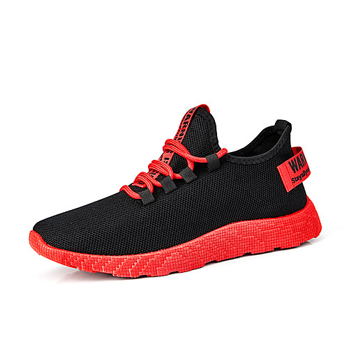 

Men's Spring & Summer / Fall & Winter Casual Daily Outdoor Trainers / Athletic Shoes Walking Shoes Mesh / PU Breathable Waterproof Non-slipping Black / White / Black / Red / Black / Yellow