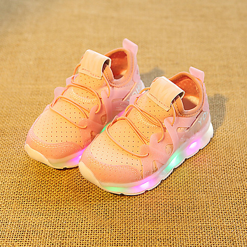 

Boys' LED / LED Shoes Elastic Fabric Sneakers Toddler(9m-4ys) / Little Kids(4-7ys) Luminous White / Black / Pink Summer / Rubber