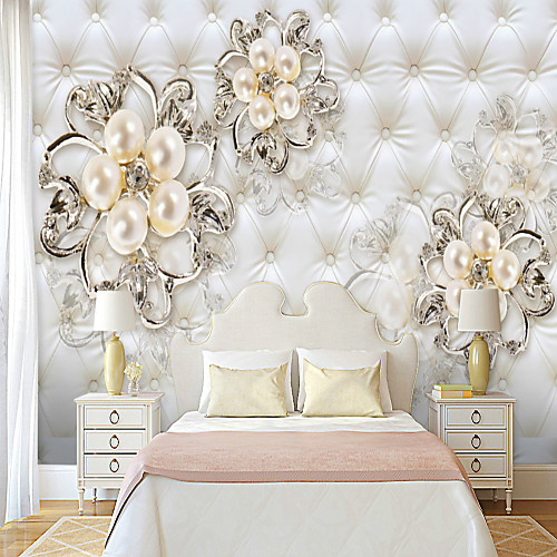 

Soft bag of pearl flowers Suitable for TV Background Wall Wallpaper Murals Living Room Cafe Restaurant Bedroom Office XXXL(448280cm
