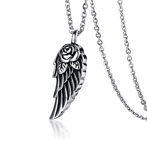 

Men's Women's Pendant Necklace Classic Lucky Vintage Titanium Steel Silver 50 cm Necklace Jewelry 1pc For Gift Daily