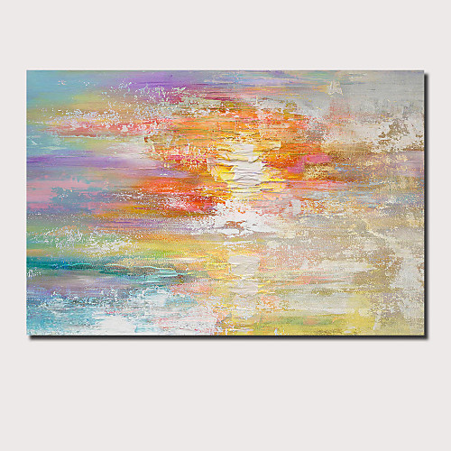 

Oil Painting Hand Painted Horizontal Panoramic Abstract Landscape Comtemporary Modern Stretched Canvas