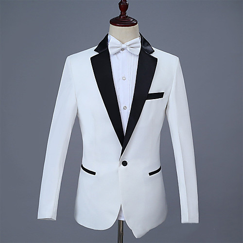

Tuxedos Tailored Fit Peak Single Breasted One-button Cotton