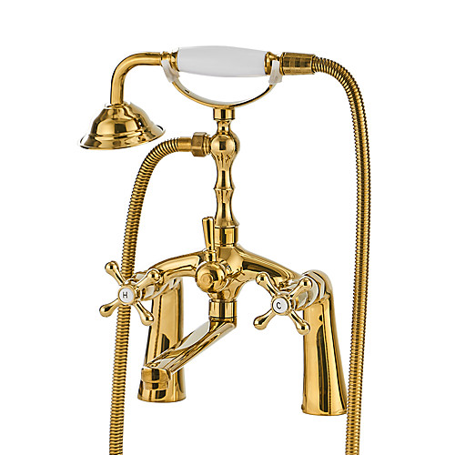 

Bathtub Faucet Chrome Wall Mounted Ceramic Valve Bath Shower Mixer Taps / Two Handles Two Holes