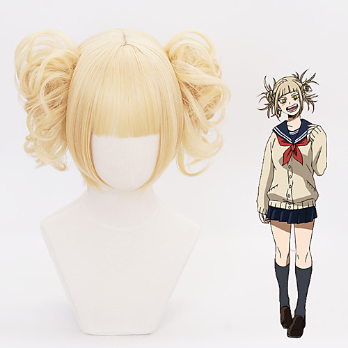 

Cosplay My Hero Academia Boko No Hero Cosplay Toga Himiko Cosplay Wigs Women's Girls' 35 inch Heat Resistant Fiber Blonde Anime