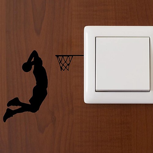 

Basketball Wall Stickers Plane Wall Stickers Light Switch Stickers 11x12.2cm