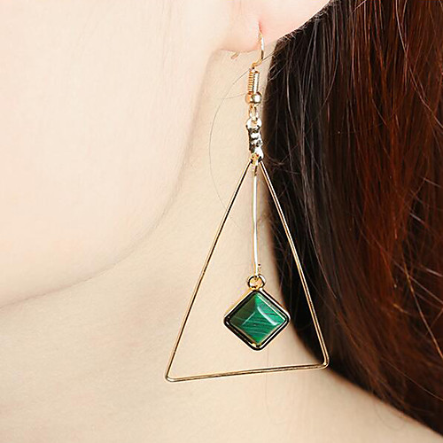 

Women's Drop Earrings Hollow Out Stylish Simple Earrings Jewelry Black / Green / Blue For Daily Street 1 Pair
