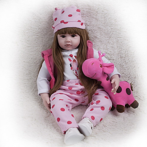 

24 inch Reborn Doll Baby Girl Kids / Teen Cloth with Clothes and Accessories for Girls' Birthday and Festival Gifts