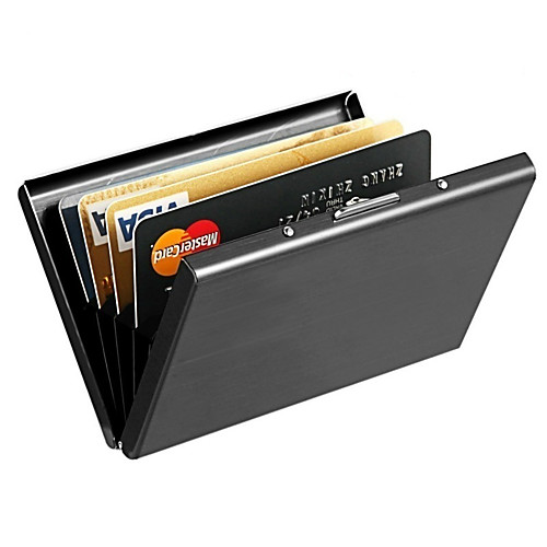 

Unisex Alloy Wallet Solid Color Silver / Black
