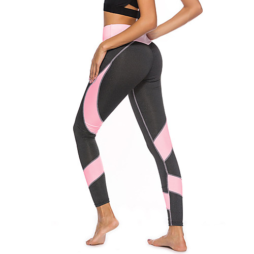 

Women's High Waist Yoga Pants Leggings Butt Lift Moisture Wicking Pink Gym Workout Running Fitness Sports Activewear High Elasticity Skinny