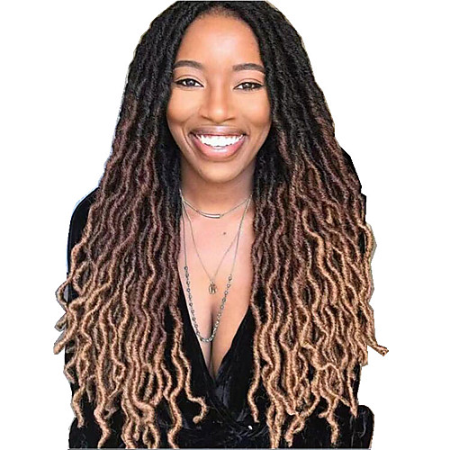 

Faux Locs Dreadlocks Nu Locs Box Braids Natural Color Synthetic Hair 18 inch Braiding Hair
