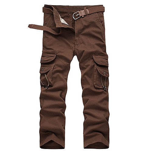 

Men's Hiking Pants Trousers Hiking Cargo Pants Tactical Pants Solid Color Winter Outdoor Durable Wear Resistance Multi Pocket Cotton Pants / Trousers Bottoms Black Army Green Khaki Coffee Camping
