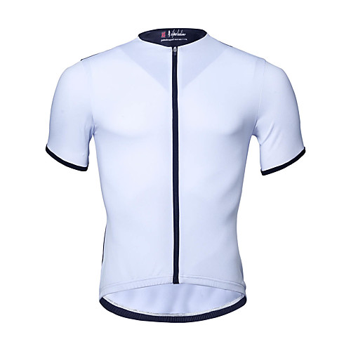 

ILPALADINO Men's Short Sleeve Cycling Jersey Elastane White Bike Top Mountain Bike MTB Road Bike Cycling UV Resistant Breathable Quick Dry Sports Clothing Apparel / Moisture Wicking / Stretchy