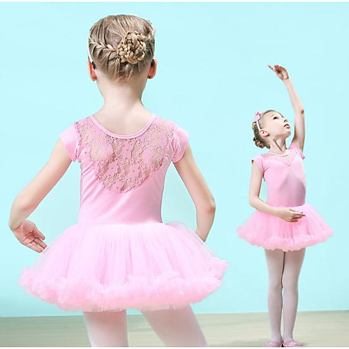 

Kids' Dancewear Ballet Dress Lace Girls' Training Short Sleeve Natural Lace Cotton