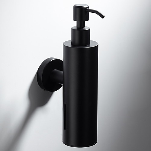 

Soap Dispenser Stainless steel with Pump Head Modern Handwash Dispenser Mattle Black 1pc Wall Mounted