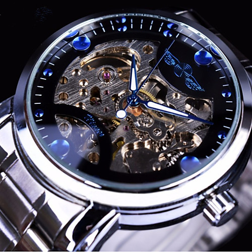 

WINNER Men's Mechanical Watch Analog Automatic self-winding Formal Style Fashion Hollow Engraving Casual Watch Large Dial