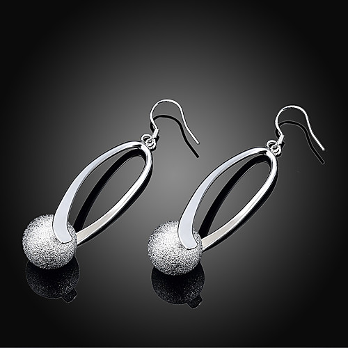 

Women's Drop Earrings Hollow Out Stylish Simple Silver Plated Earrings Jewelry Silver For Daily Work 1 Pair