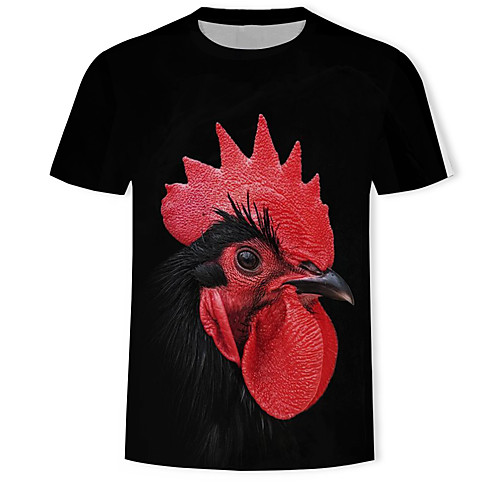 

Men's 3D Animal Print T-shirt Black