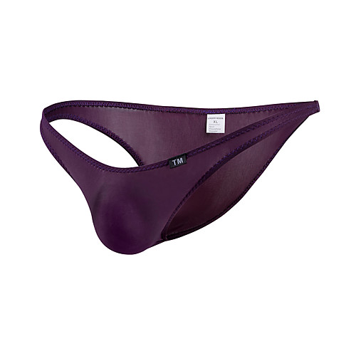 

Men's Basic Briefs Underwear 1 Piece Low Waist Black White Purple M L XL