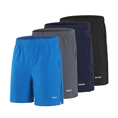 

Arsuxeo Men's Running Shorts Athletic Shorts Workout Shorts Split Spandex Sports Shorts Bottoms Running Jogging Lightweight Breathable Quick Dry Solid Colored Black Navy Blue Dark Gray Royal Blue