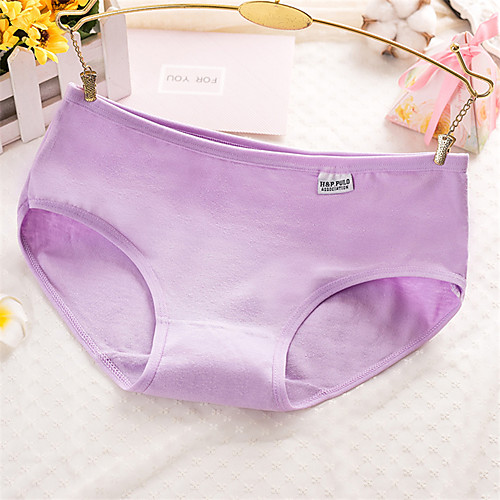 

Women's Basic Brief - Normal Mid Waist Light Blue skin White One-Size