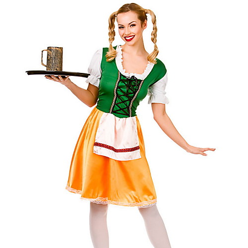 

Oktoberfest Beer Dirndl Trachtenkleider Women's Dress Bavarian Vacation Dress Costume Green