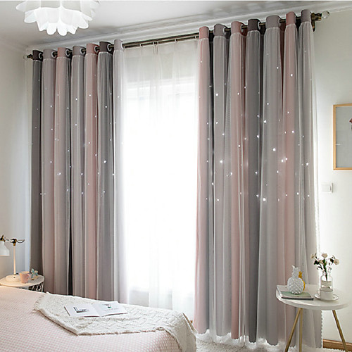 

Contemporary Blackout One Panel Curtain & Sheer Bedroom Curtains