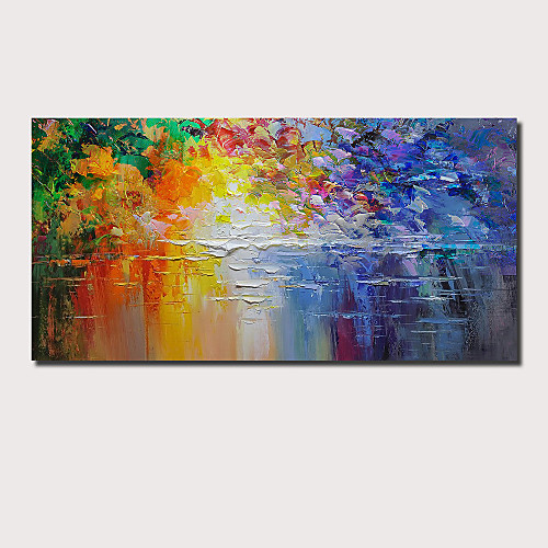 

Oil Painting Hand Painted - Abstract Landscape Comtemporary Modern Stretched Canvas