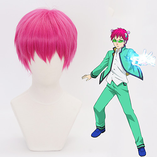 

Cosplay Cosplay Cosplay Wigs All 12 inch Heat Resistant Fiber Pink Anime