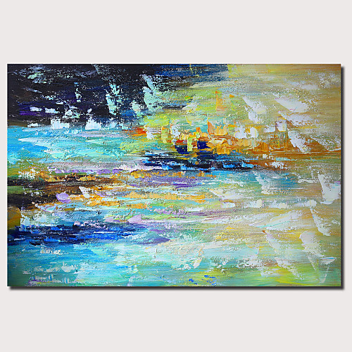 

Oil Painting Hand Painted Horizontal Panoramic Abstract Landscape Comtemporary Modern Stretched Canvas
