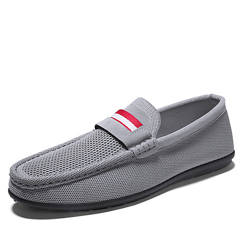 

Men's Spring / Summer Casual / British Daily Loafers & Slip-Ons Tissage Volant Breathable Non-slipping Black / Gray Color Block