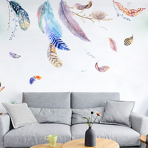 

Feather Nest Wall Stickers - Words &amp Quotes Wall Stickers Characters Study Room / Office / Dining Room / Kitchen 4560cm