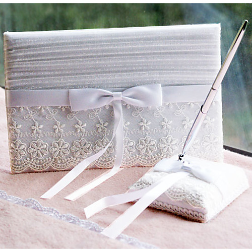 

Guest Book / Pen Set Wedding With Embroidery Guest Book / Pen Set