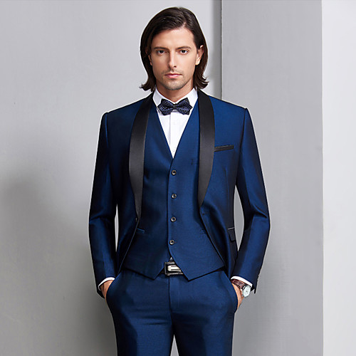 

Tuxedos Standard Fit Shawl Collar Single Breasted One-button Spandex / Polyester Solid Colored