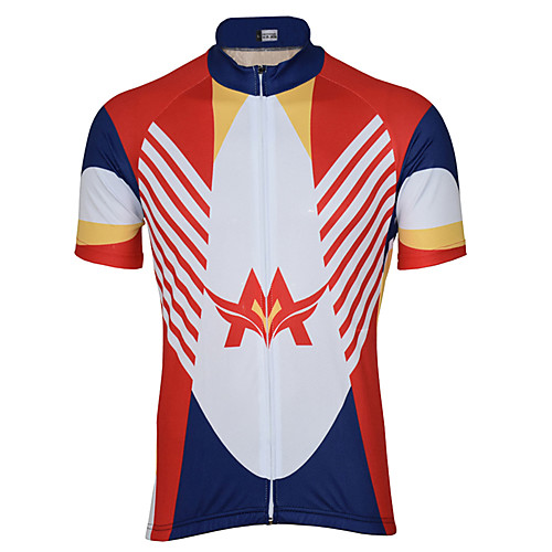 

21Grams Spain National Flag Men's Short Sleeve Cycling Jersey - Red / White Bike Top UV Resistant Breathable Quick Dry Sports Terylene Mountain Bike MTB Road Bike Cycling Clothing Apparel