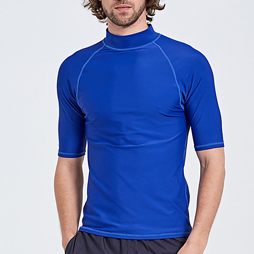 

Men's Nylon SPF50 UV Sun Protection Quick Dry Short Sleeve Diving Solid Colored Spring, Fall, Winter, Summer / Stretchy