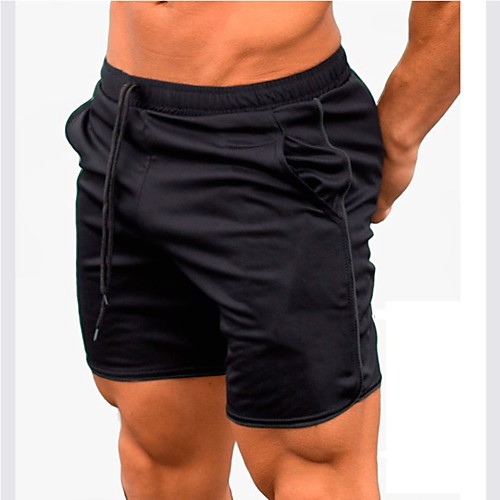 

Men's Running Shorts Athletic Shorts Bottoms Fitness Gym Workout Exercise Anatomic Design Quick Dry Breathable Sport Black