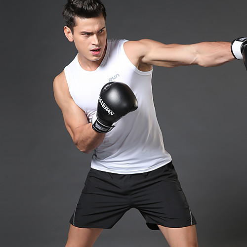 

Men's 2 Piece Tracksuit Workout Tank Top Running Singlet Casual Sleeveless Breathable Quick Dry Soft Fitness Gym Workout Running Sportswear Running T-Shirt With Shorts White Black Blue Dark Gray Sky