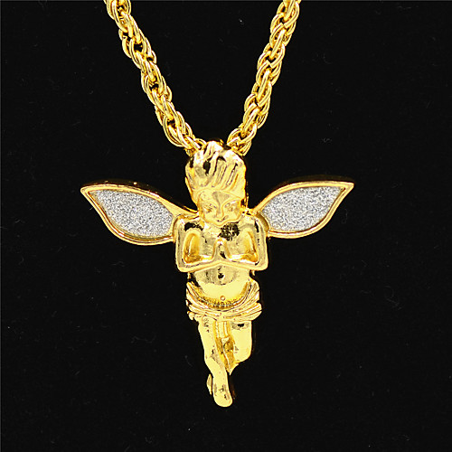 

Men's Women's Gold Chain Necklace Statement Necklace Chains Layered Letter Lucky Statement Punk Trendy Rock 18K Gold Plated Zircon Chrome Gold 70 cm Necklace Jewelry 1pc For Carnival Street Club