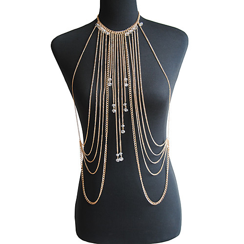 

Body Chain Dainty Ladies Natural Women's Body Jewelry For Special Occasion Gift Crystal Crystal Alloy Gold Silver