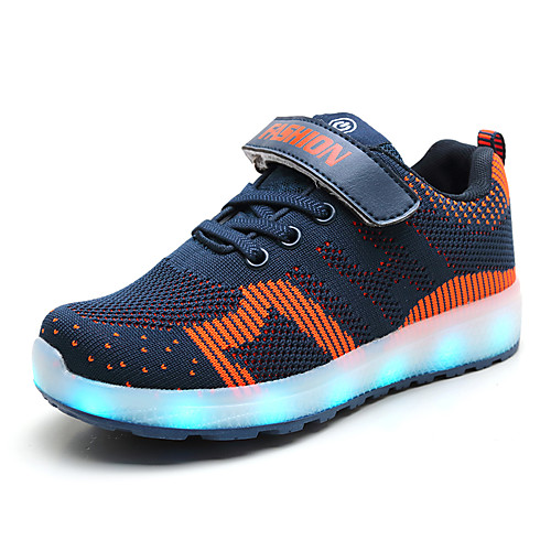 

Boys' / Girls' LED / LED Shoes / USB Charging Knit / Faux Leather Sneakers LED Shoes Little Kids(4-7ys) / Big Kids(7years ) Walking Shoes LED / Luminous Black / Pink / Blue Spring / Summer / Rubber