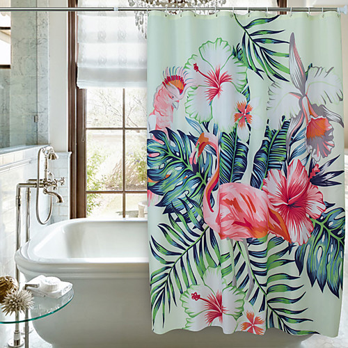 

Shower Curtains Modern Polyester Machine Made Waterproof Bathroom