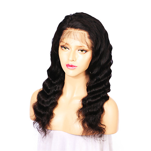 

Human Hair Lace Front Wig Free Part style Malaysian Hair Body Wave Black Wig 130% Density Classic Women Fashion Women's Short Long Medium Length Human Hair Lace Wig Clytie / Very Long