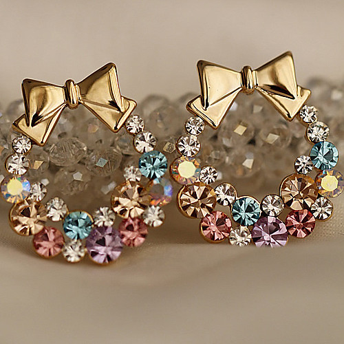 

Women's Stud Earrings Classic Bowknot Stylish Simple Earrings Jewelry Rainbow For Daily Work 1 Pair