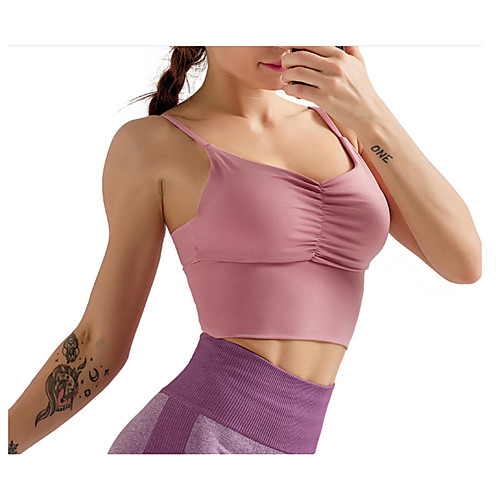 

Women's Yoga Top Solid Color Yoga Fitness Bra Top Activewear Breathable Sweat-wicking Micro-elastic