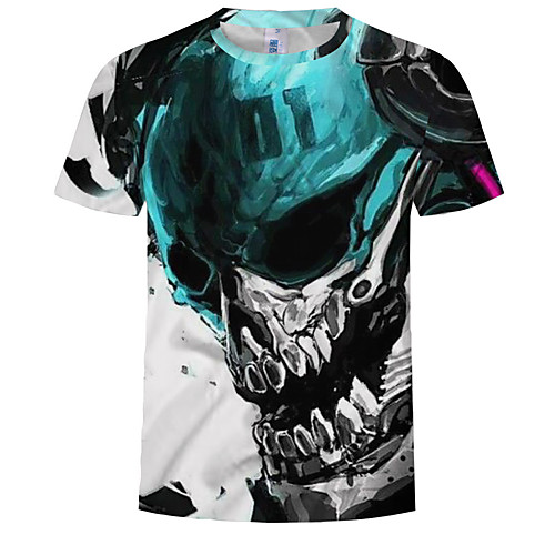 

Men's T shirt Graphic Plus Size Short Sleeve Daily Wear Tops Green